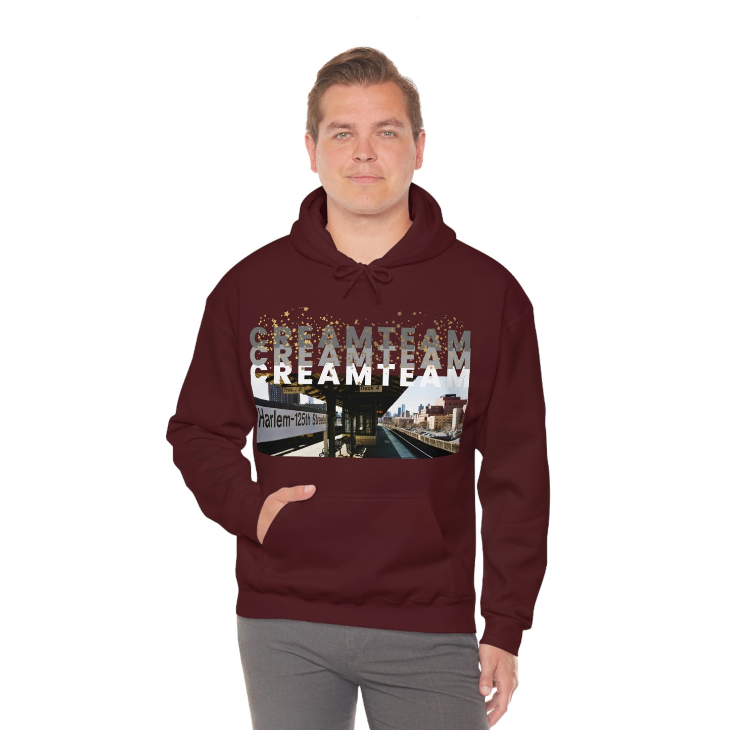 Cream Team Hooded Sweatshirt