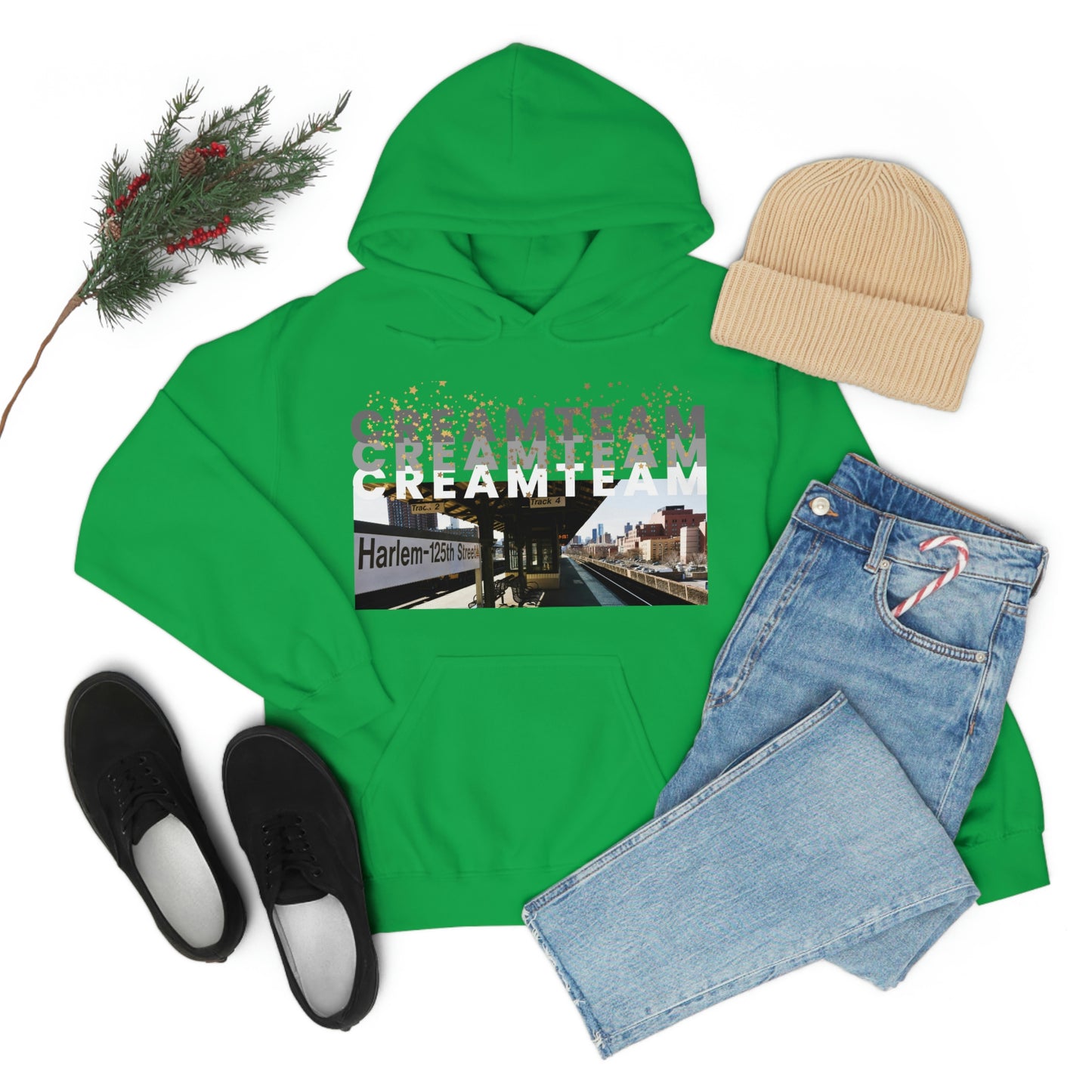 Cream Team Hooded Sweatshirt