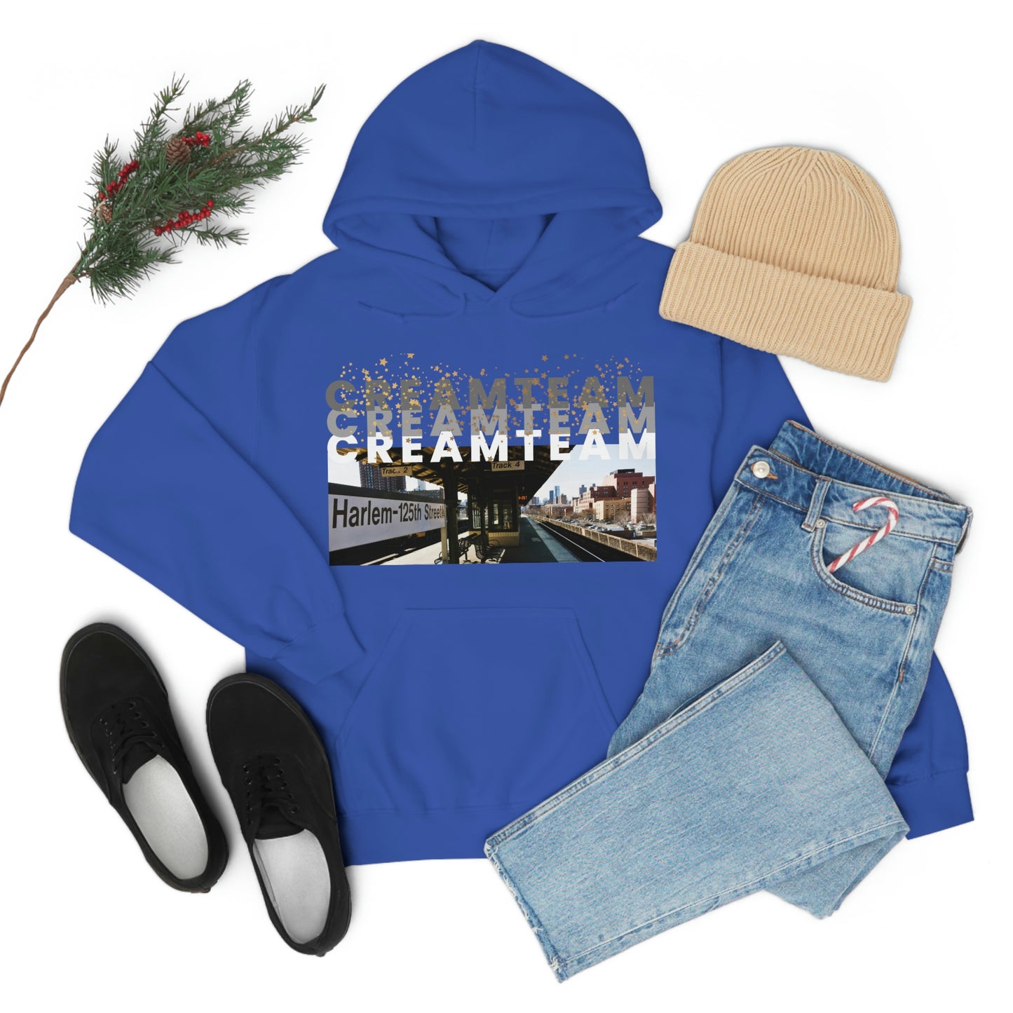 Cream Team Hooded Sweatshirt