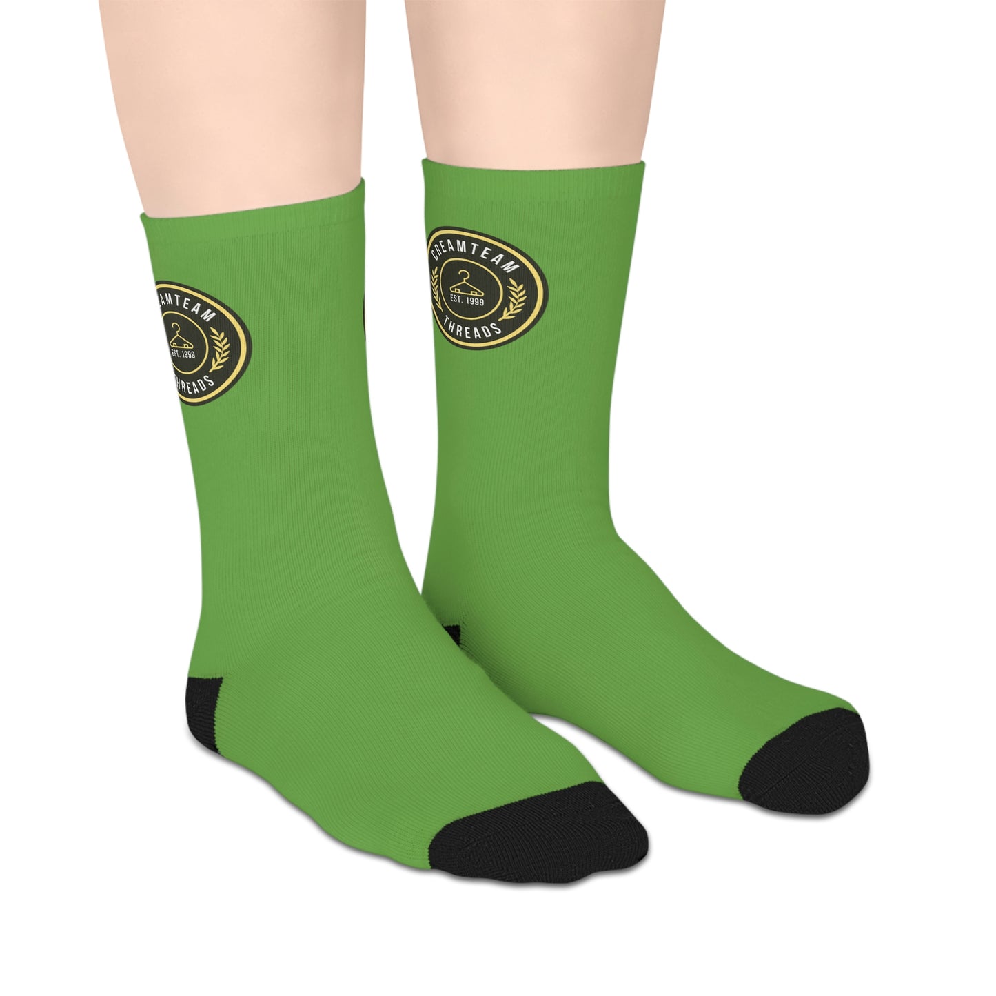 Cream Team Logo Socks