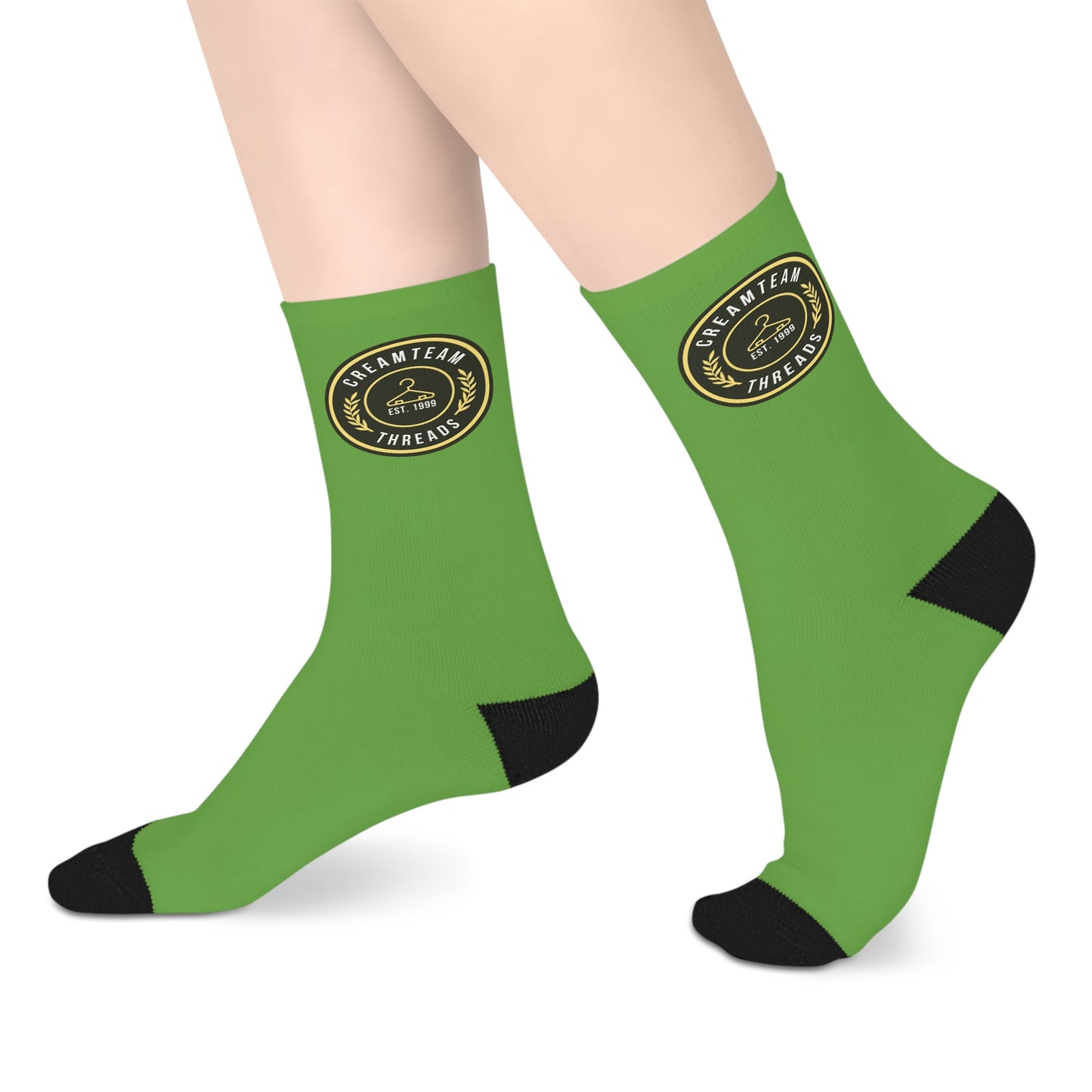Cream Team Logo Socks