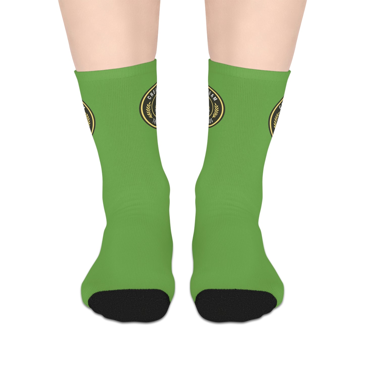 Cream Team Logo Socks