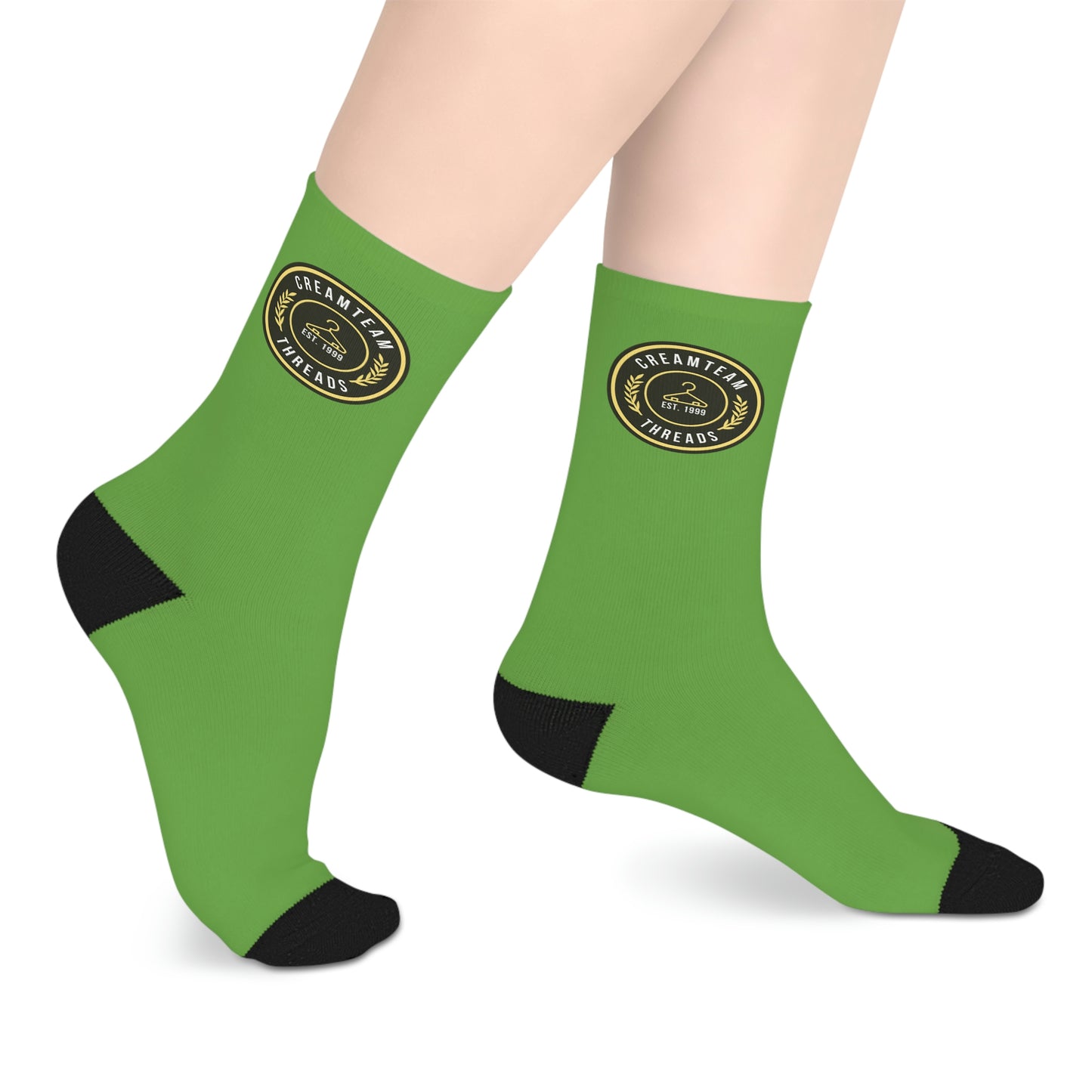 Cream Team Logo Socks