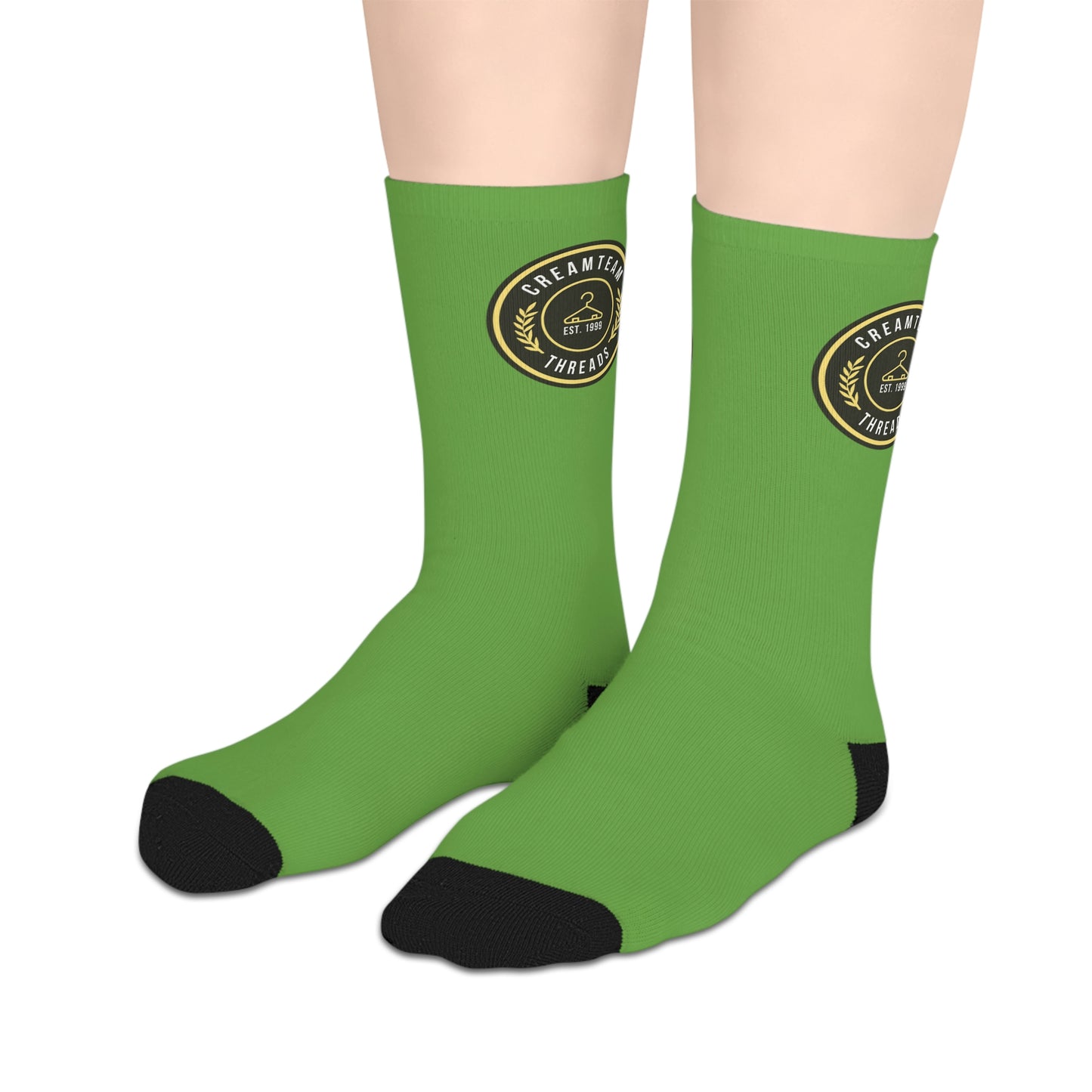 Cream Team Logo Socks