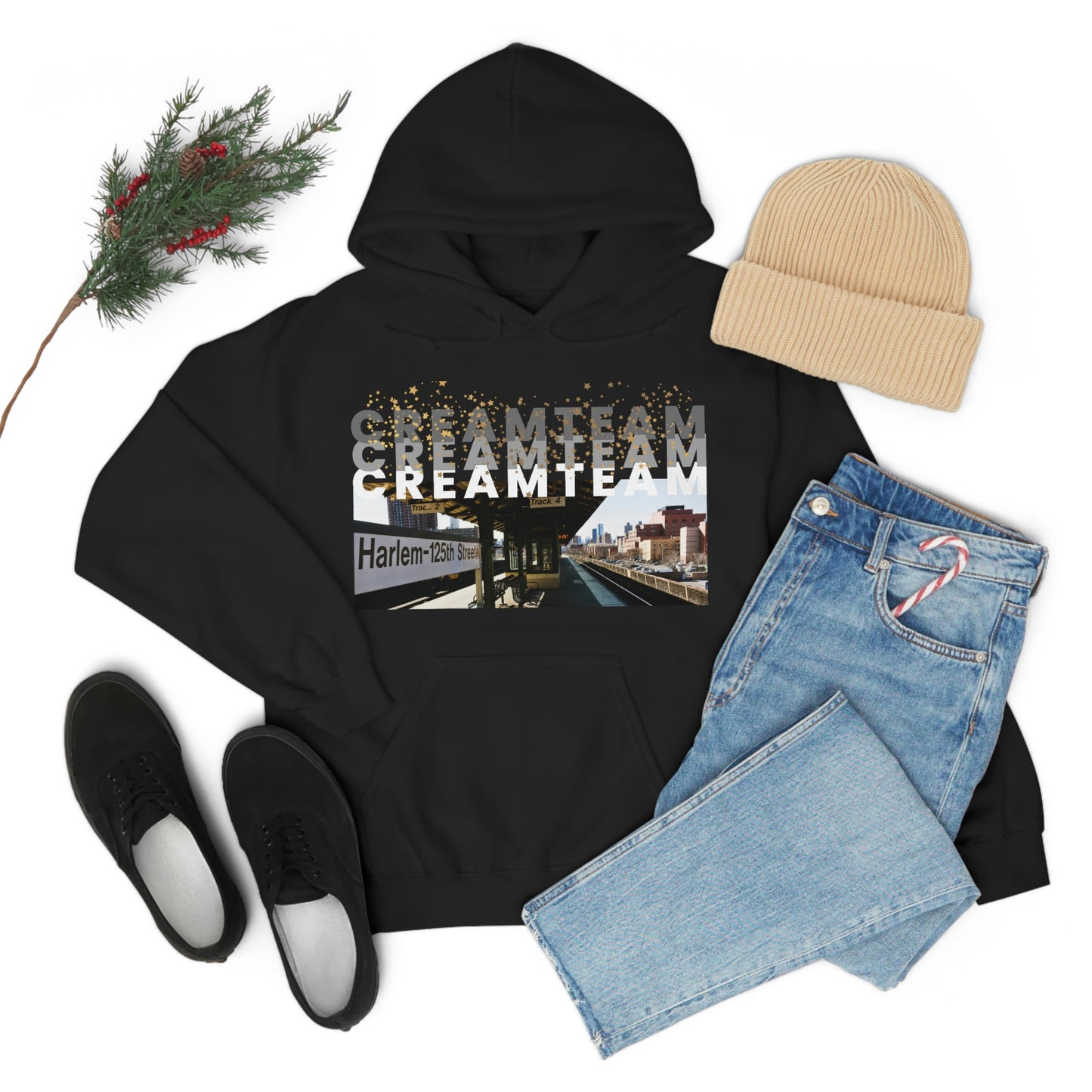 Cream Team Hooded Sweatshirt