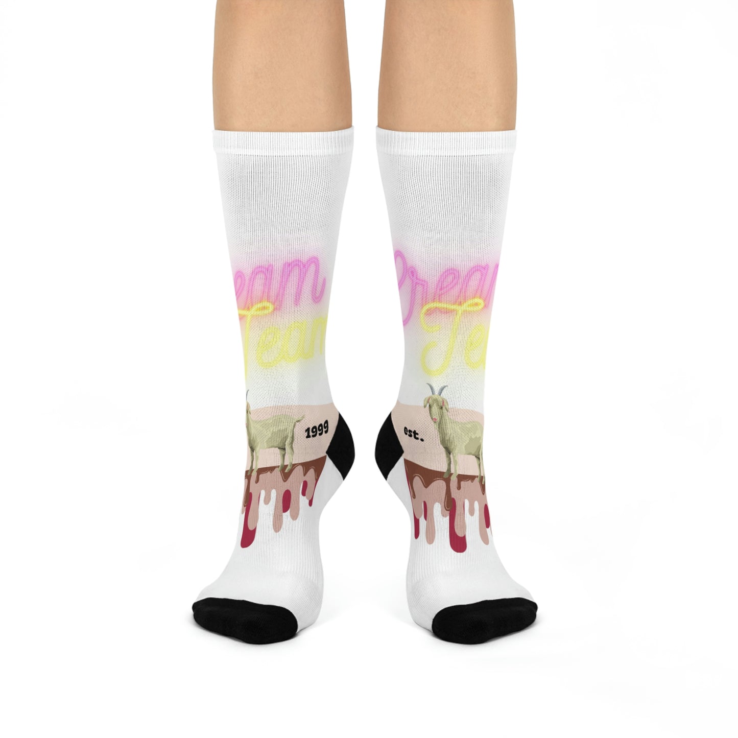 Cream Team Crew Socks