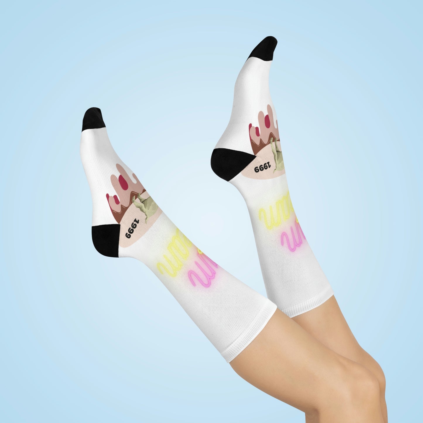 Cream Team Crew Socks